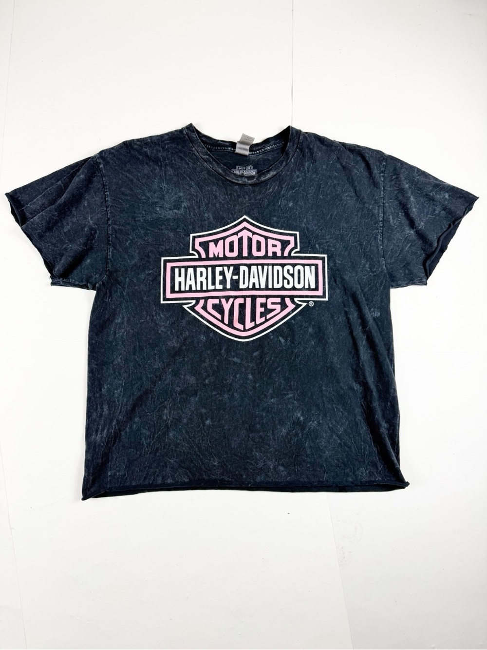 Harley-Davidson Black Tee with Pink Logo Shield XL